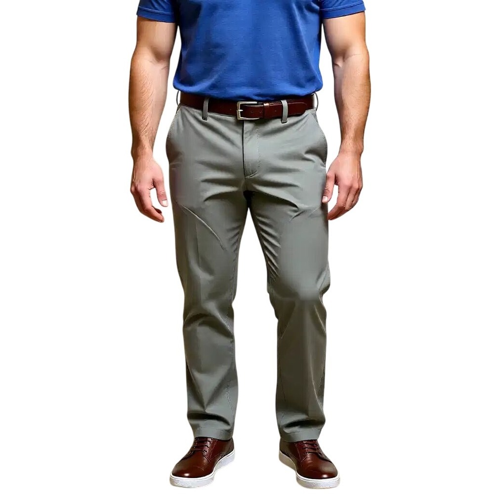 Dockers Mens Tech Chino Slim Fit Stretch Pants Grey 36x34 NWT